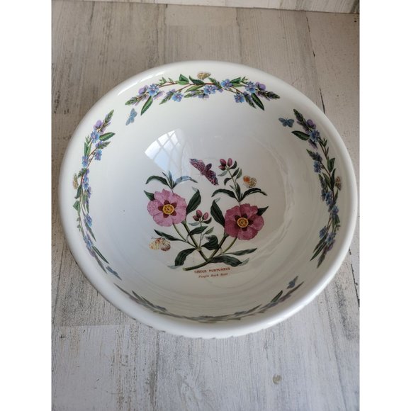 Portmeirion Botanic Gardens AS IS Purple Rock Rose 9" serving bowl - Picture 1 of 16
